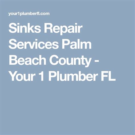 palm beach county sink replacement